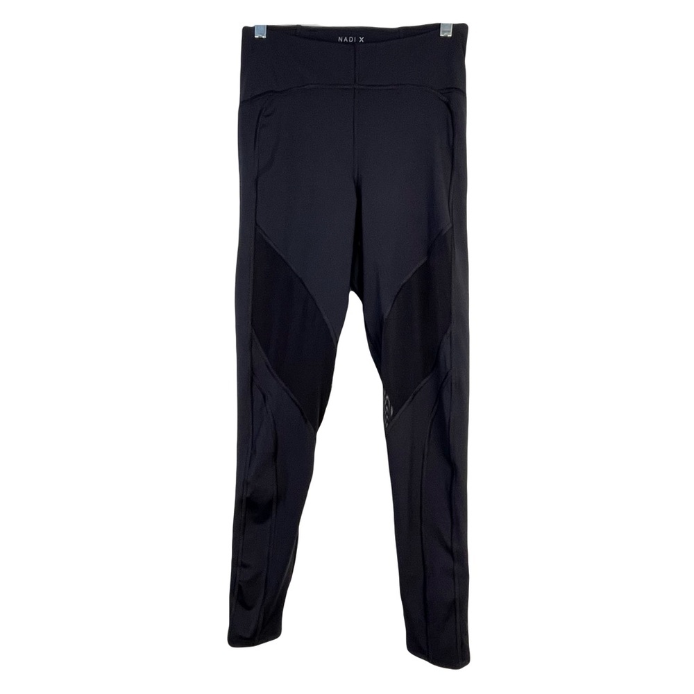 Nadi X Wearablex Women’s Yoga Leggings L Black With Mesh EUC